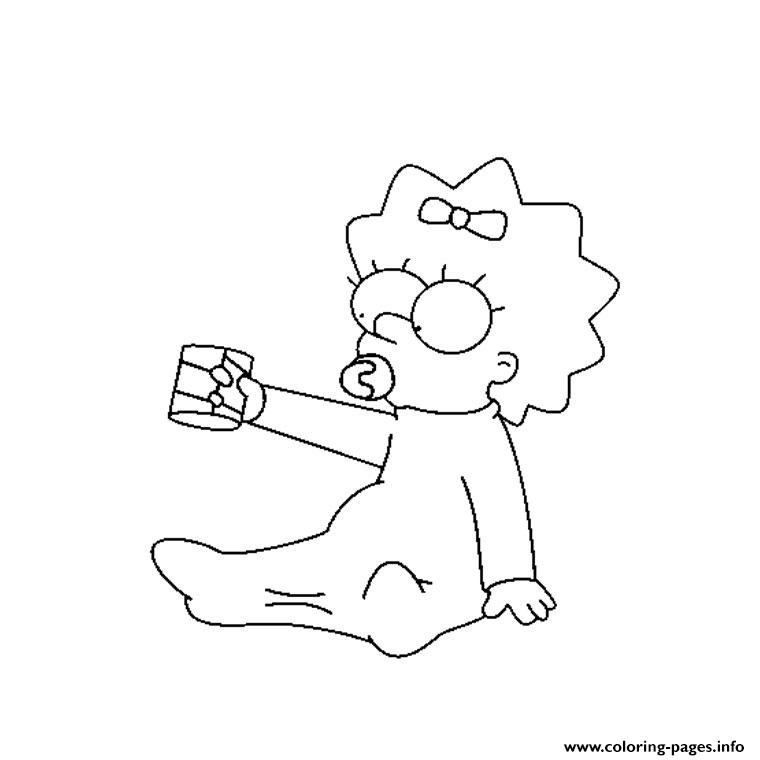 760x760 Maggie Simpson Coloring Pages Printable