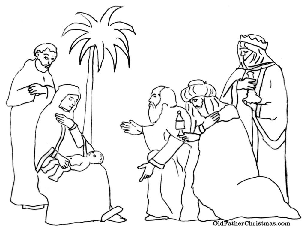 1024x769 Free Coloring Pages Of The Three Wise Men