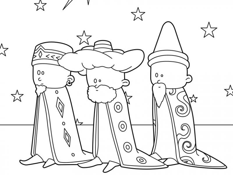 800x600 Amazing Design Wise Men Coloring Page Three Wise Men Coloring