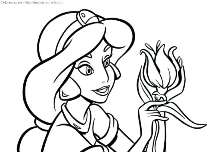 728x507 Aladdin And Jasmine Riding The Magic Carpet Coloring Page Pages