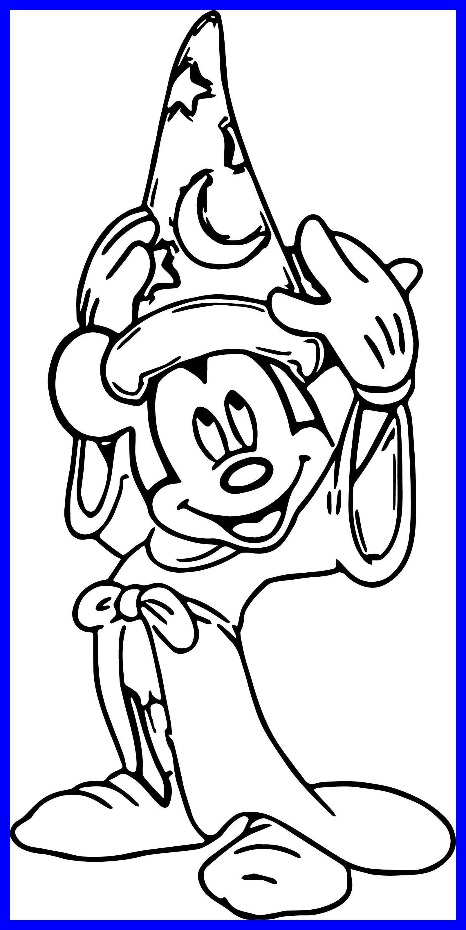 1606x3201 Fascinating Magic Mickey Mouse Hat Coloring Pages Wecoloringpage