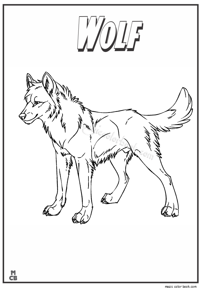 685x975 Wolf Animal Coloring Book Pages