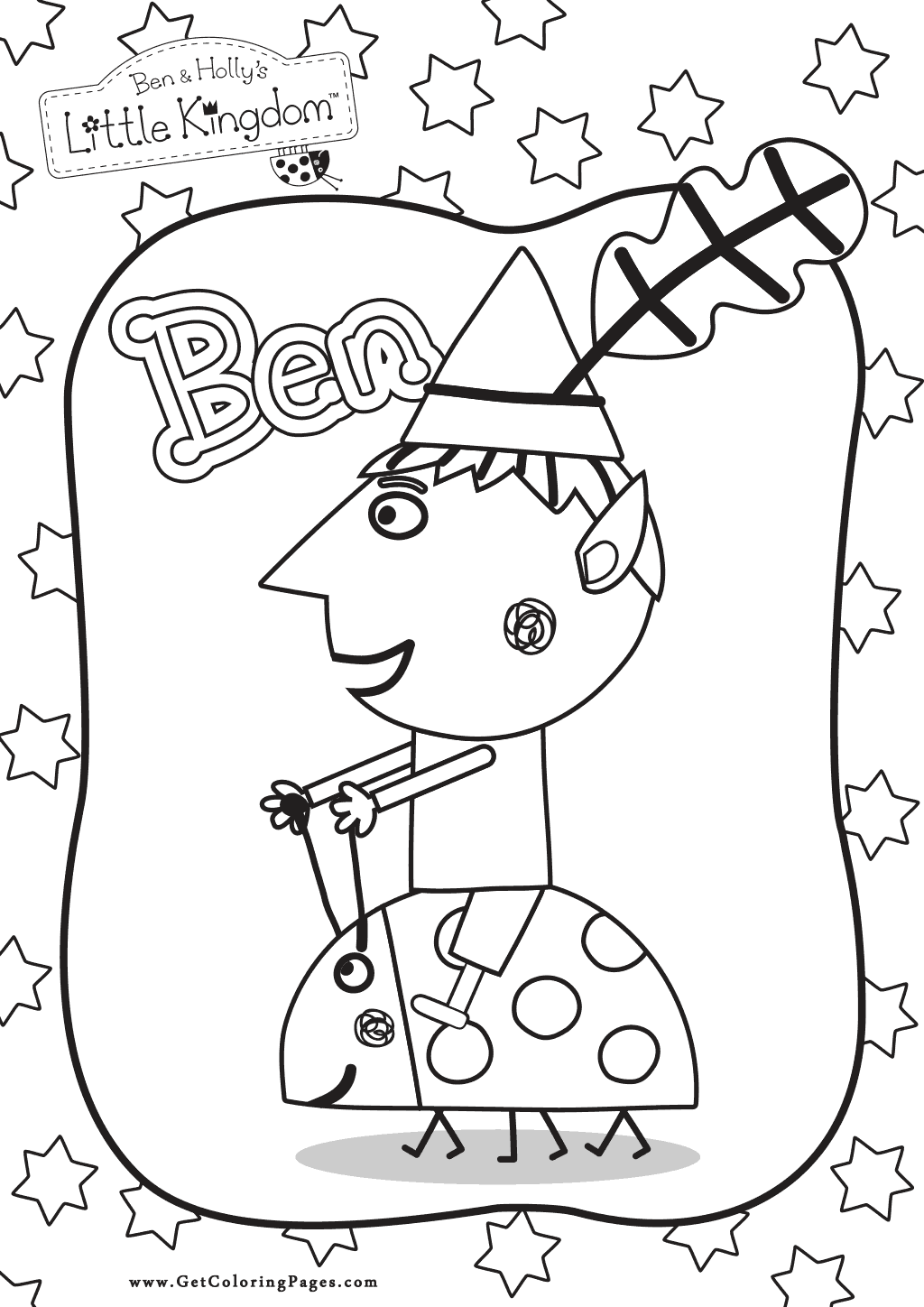 1024x1448 Ben And Holly Coloring Pages