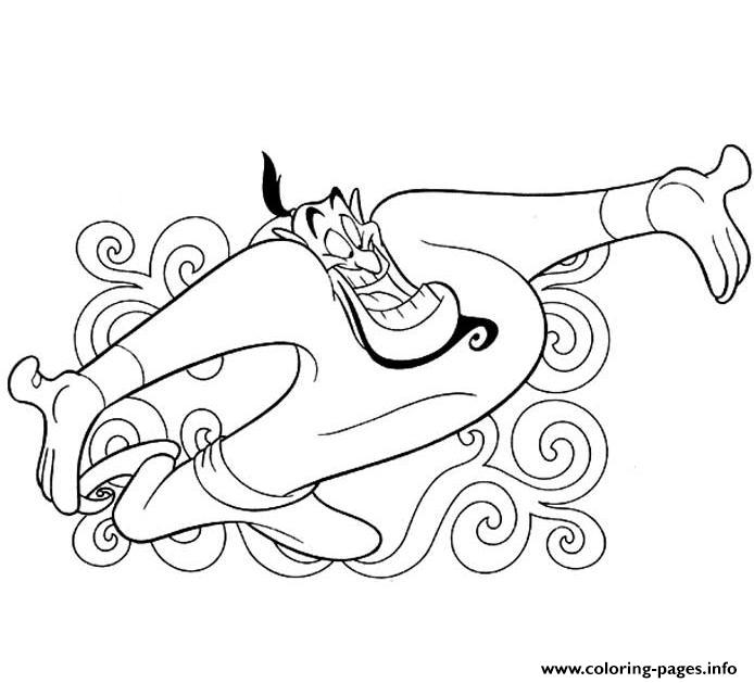 694x629 The Genie From The Magic Lamp Disney Coloring Coloring