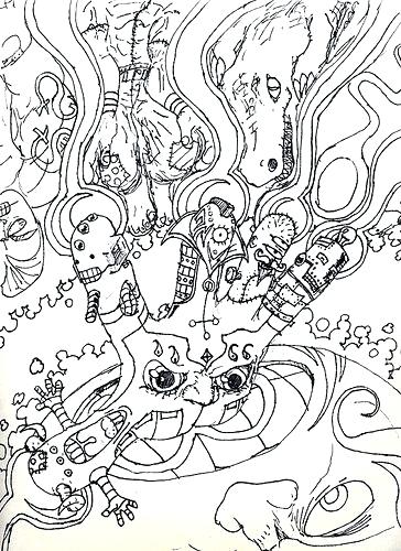 364x500 Trippy Coloring Pages Magic Mushrooms Psychedelic Mushroom