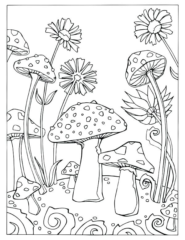 600x776 Trippy Mushroom Coloring Pages Magic Mushrooms Mushroom Coloring