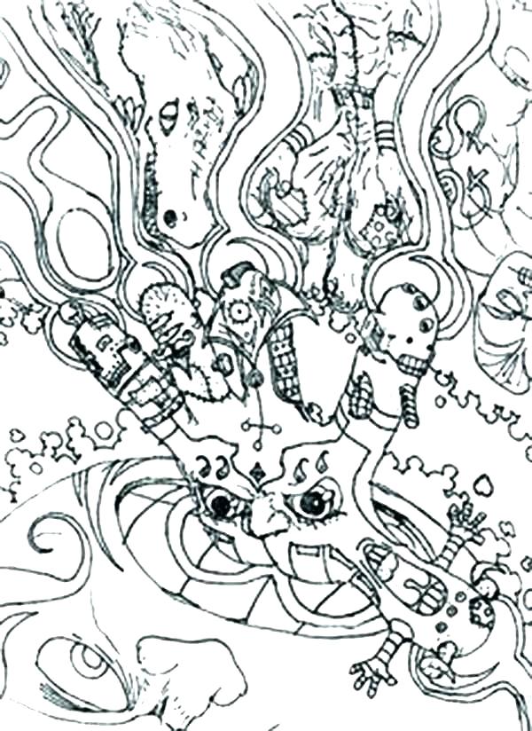 600x824 Best Psychedelic Coloring Pages Images On Para Psychelic Mushroom