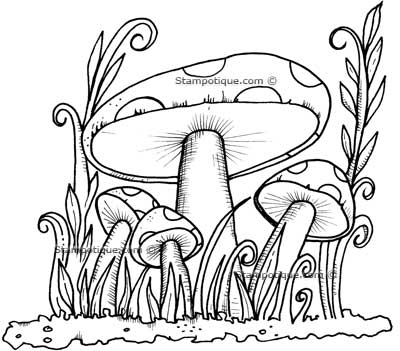 400x351 Magic Mushroom Coloring Pages