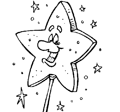 505x470 Magic Wand Coloring Page