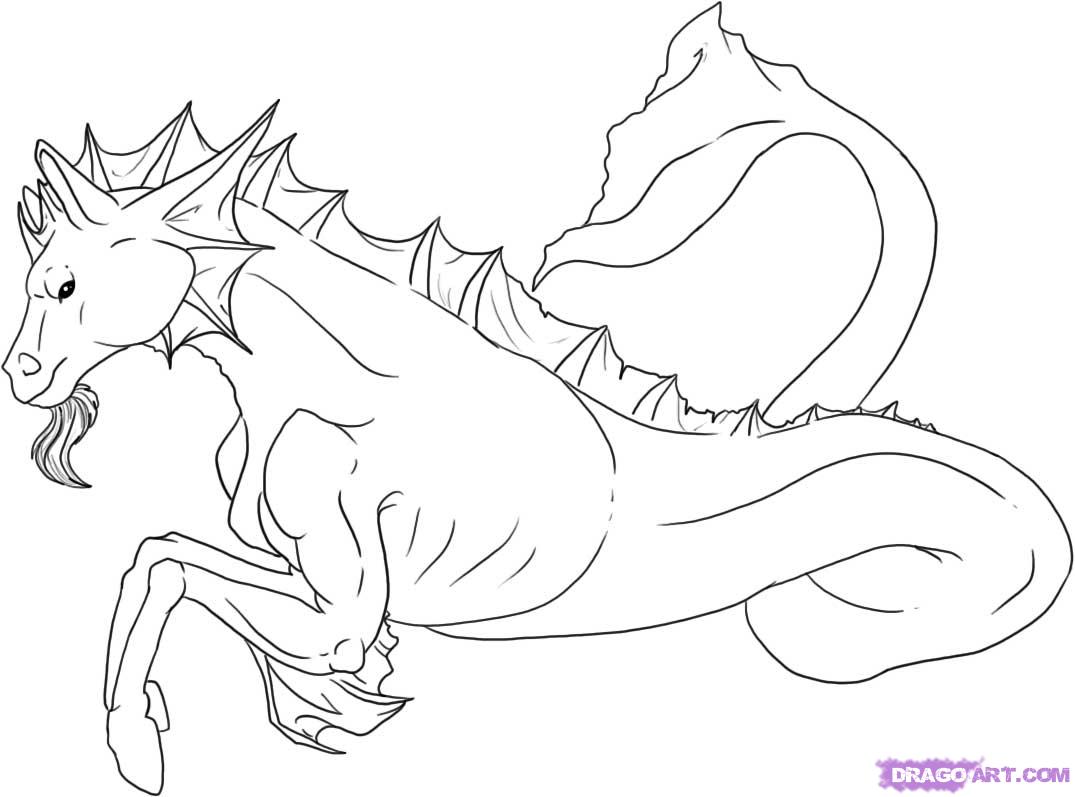 1075x797 Mythical Creatures Coloring Pages