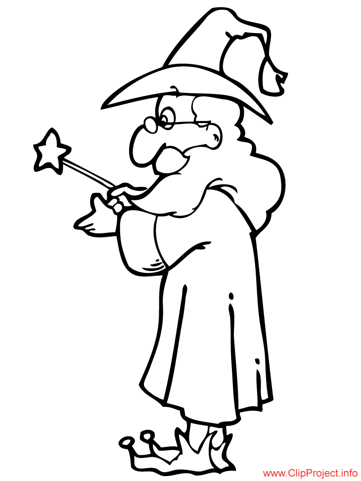 730x973 Wizard Coloring Magician Free Sheet