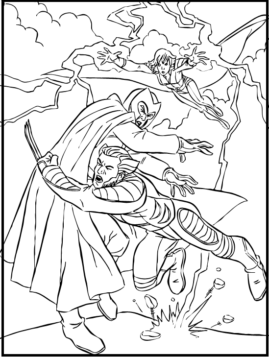 549x729 Tornado Wolverine Magneto Coloring Picture For Kids X Men