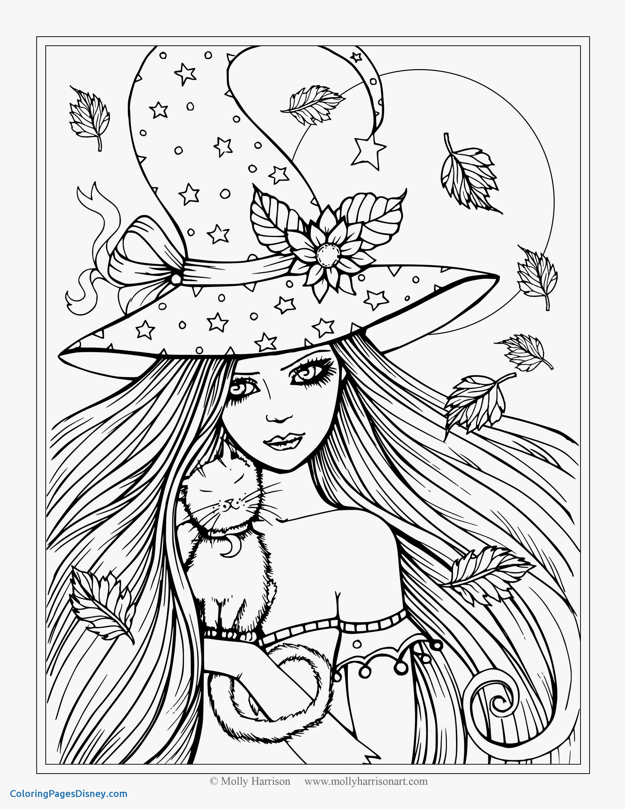 2550x3300 Magnolia Coloring Pages Fresh Free Witch And Cat Coloring Page