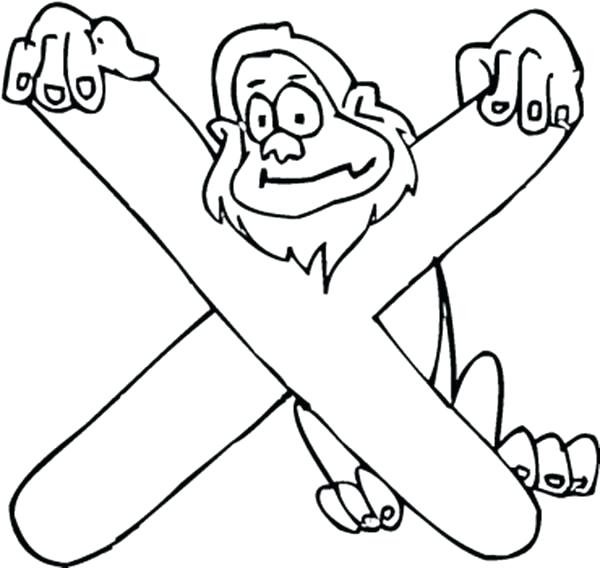 600x568 Letter X Coloring Page Kids Learning Letter X Coloring Page Letter