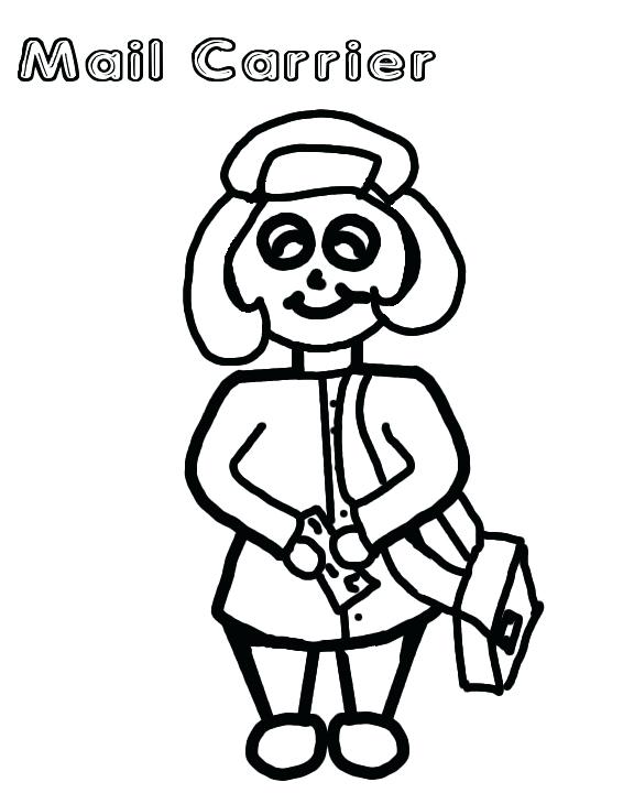 576x720 Mail Coloring Pages