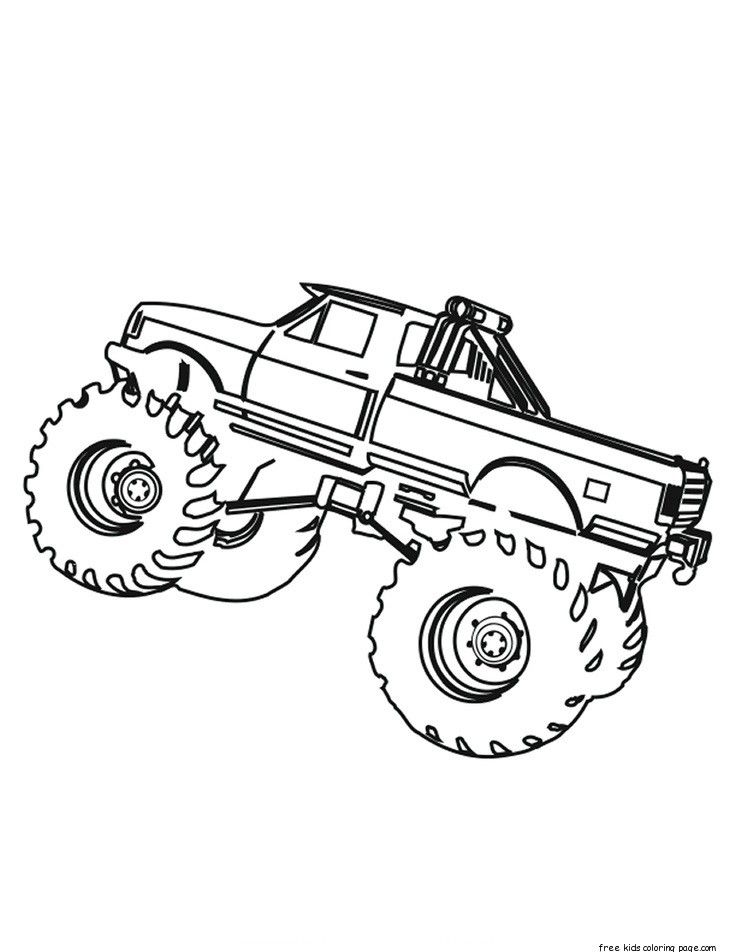 736x952 Printable Monster Truck Coloring Pages For Kids Print Out Monster