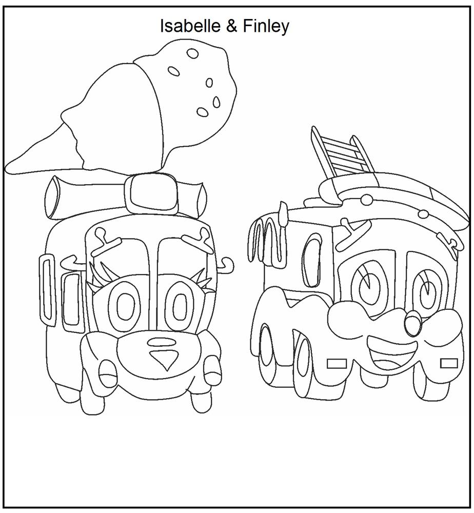 924x1000 Finley And Isabelle Coloring Page For Kids