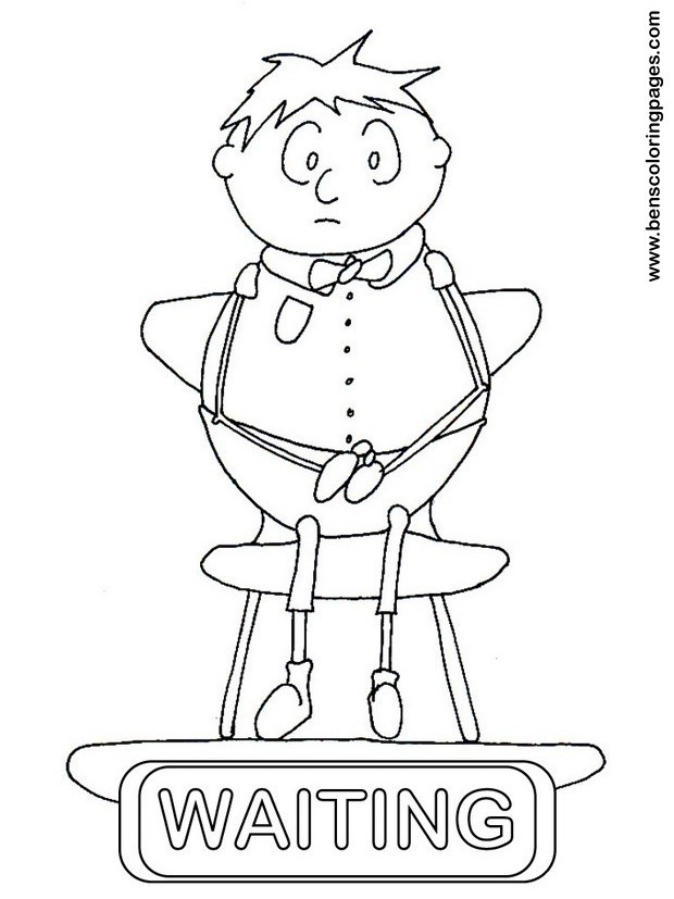 620x827 Coloring Sheet Of Someone Waiting