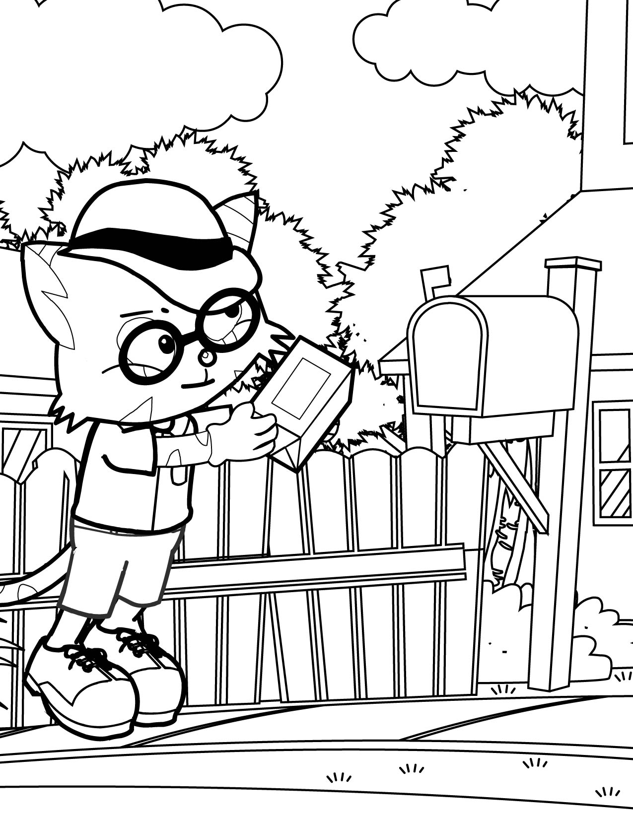 1275x1650 Mail Carrier Coloring Page