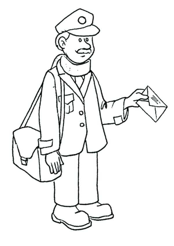 Mailman Coloring Page at GetDrawings | Free download