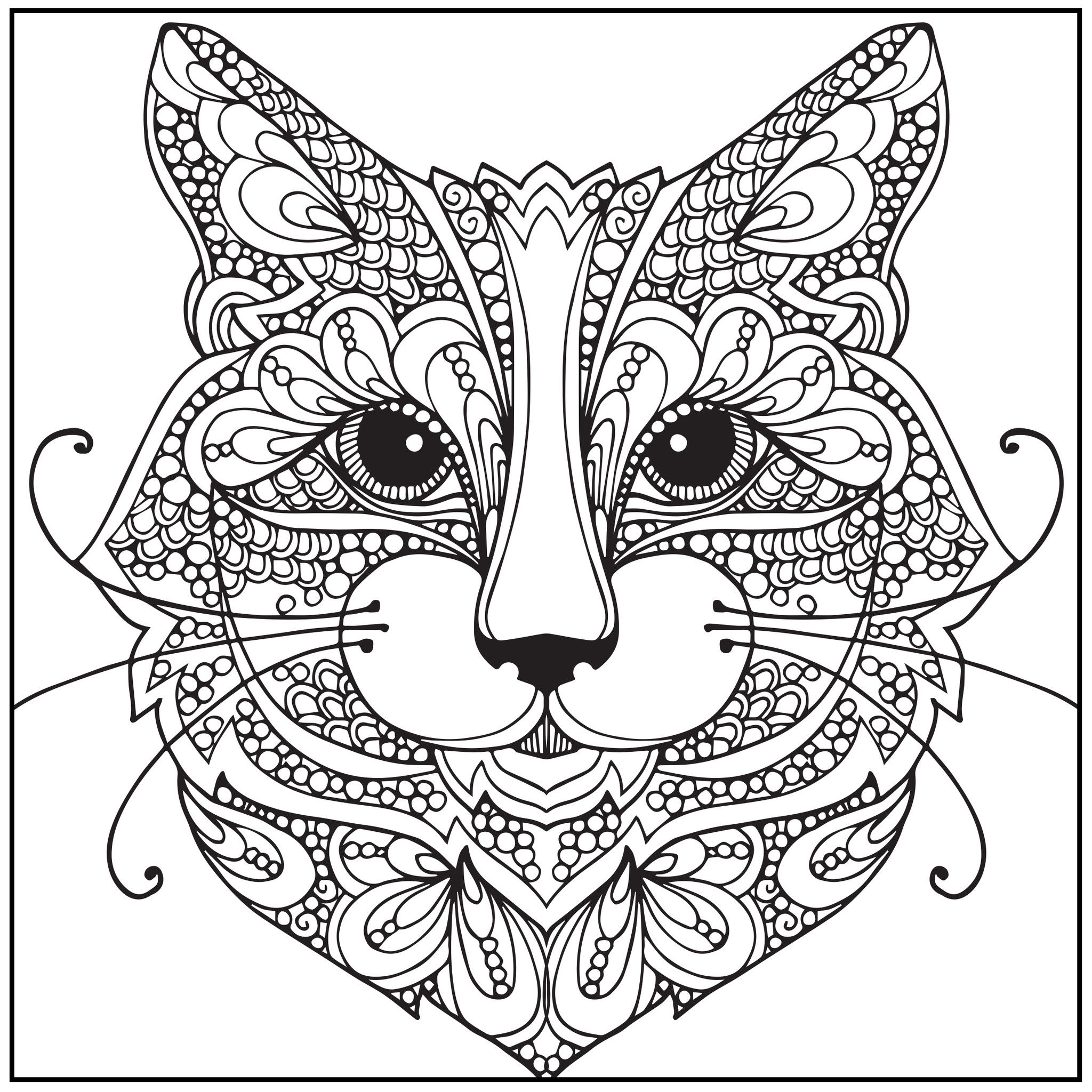 2048x2048 Majestic Animals Coloring Collection