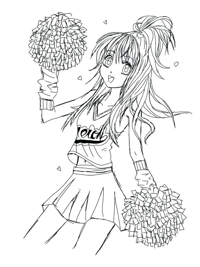 687x916 Cheerleading Coloring Pages Football Player And Cheerleader