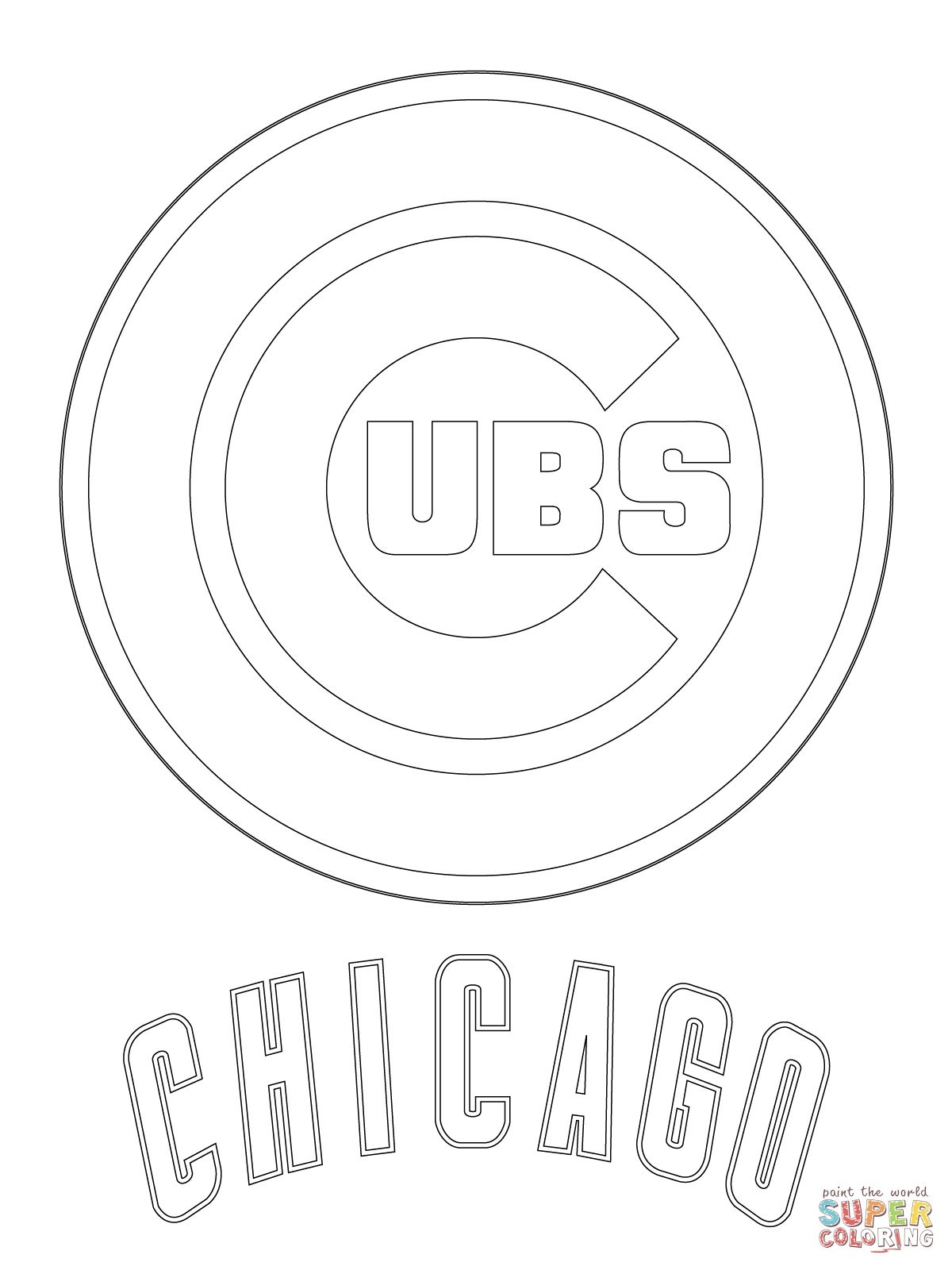 1200x1600 Chicago Cubs Logo Super Coloring Sports New Coloring