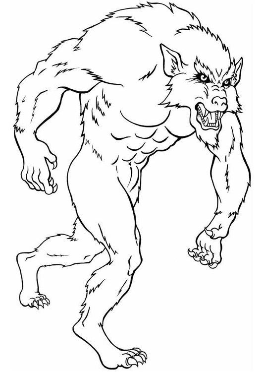 531x750 Coloring Page Werewolf