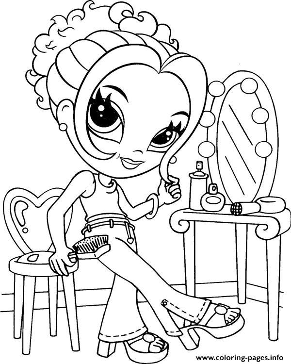 600x750 Makeup Coloring Pages Free Lisa Frank Makeup Looking Good Coloring