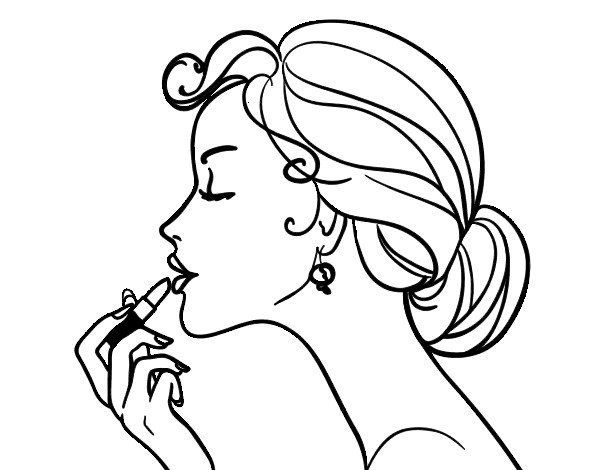 600x470 Makeup Coloring Pages