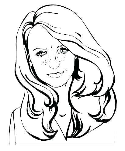 411x497 Photo Color People Ladies Woman Face Colouring Pages Funny Faces