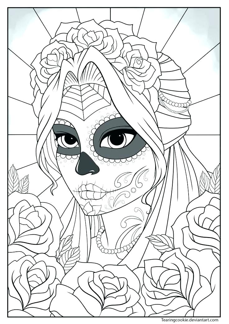 736x1040 Girl Face Coloring Pages
