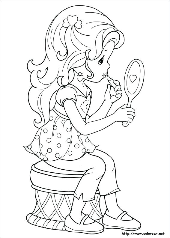 567x794 Makeup Coloring Pages