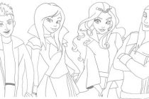 210x140 Descendants Coloring Pages Mal And Evie Disney Descendants