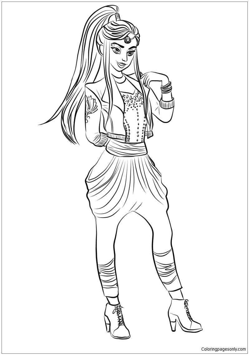 798x1139 Opportunities Disney Descendants Coloring Pages Mal Page Free