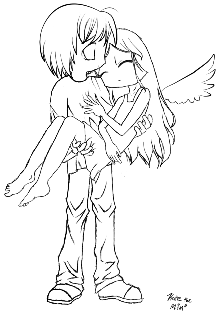 745x1064 Anime Angel Coloring Pages