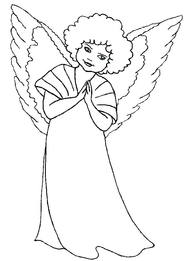 670x910 Guardian Angel Coloring Pages Male Warrior Angel Coloring Page
