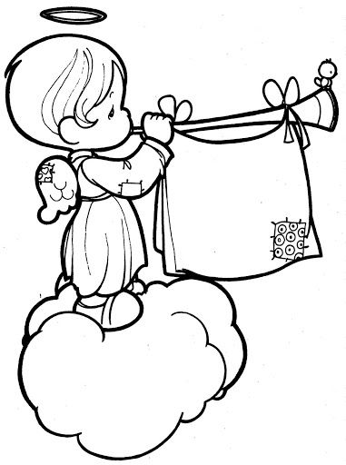 381x512 Musical Angel Coloring Page Bible School Precious