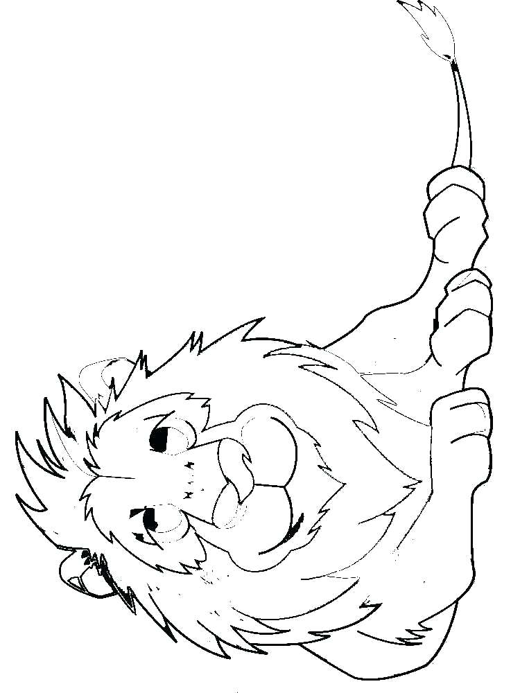 750x1000 Lion Coloring Pages Lion Coloring Page Male Lion Coloring Page