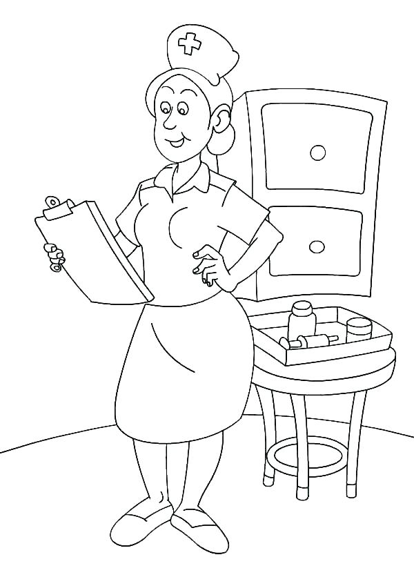 600x849 Male Nurse Coloring Pages