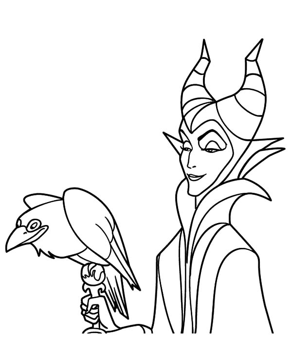 600x694 Maleficent Coloring Pages Color Luna