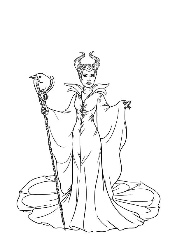 600x849 The Evil Maleficent Coloring Pages Color Luna