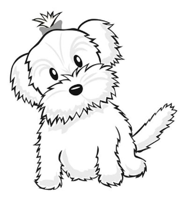 600x645 Maltese Puppy Coloring Pages