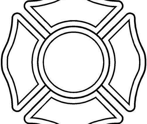 503x425 Fire Department Maltese Cross Coloring Page Firefighter Maltese