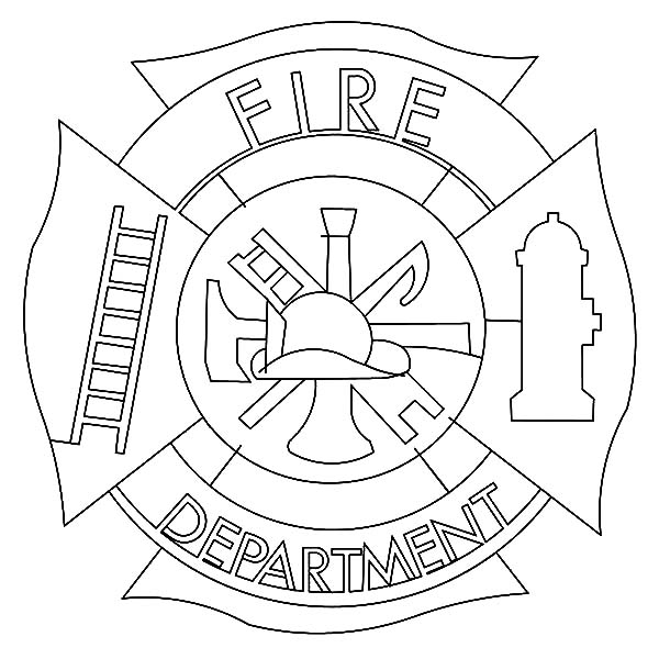 600x600 Maltese Cross Fire Department Coloring Pages Batch Coloring