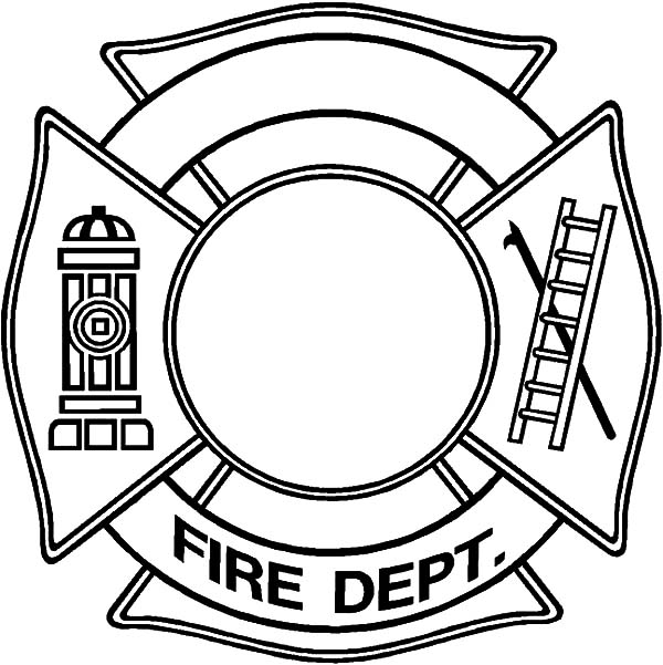 600x601 Fire Dept Maltese Cross Coloring Pages Coloring
