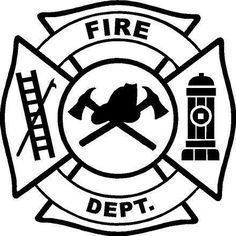 236x236 Fire Department Maltese Cross Coloring Page