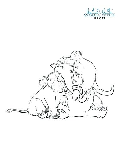 386x500 Coloring Pages Ice Age Coloring Pages Woolly Mammoth Ice Medium