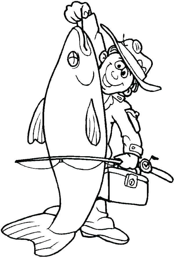 600x887 Fishing Coloring Page Fish Man Fishing Coloring Pages