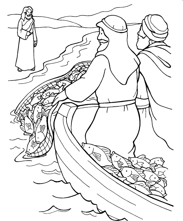 600x725 Fishing For People Coloring Page